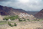 Ladakh - Likir Gompa built on a mountain spur 